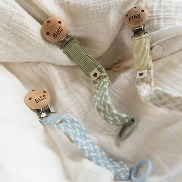 BIBS Pacifier Clip | Petrol & Baby Blue