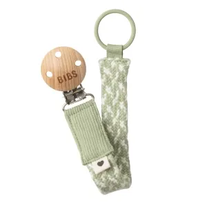 BIBS Pacifier Clip - Sage/Ivory