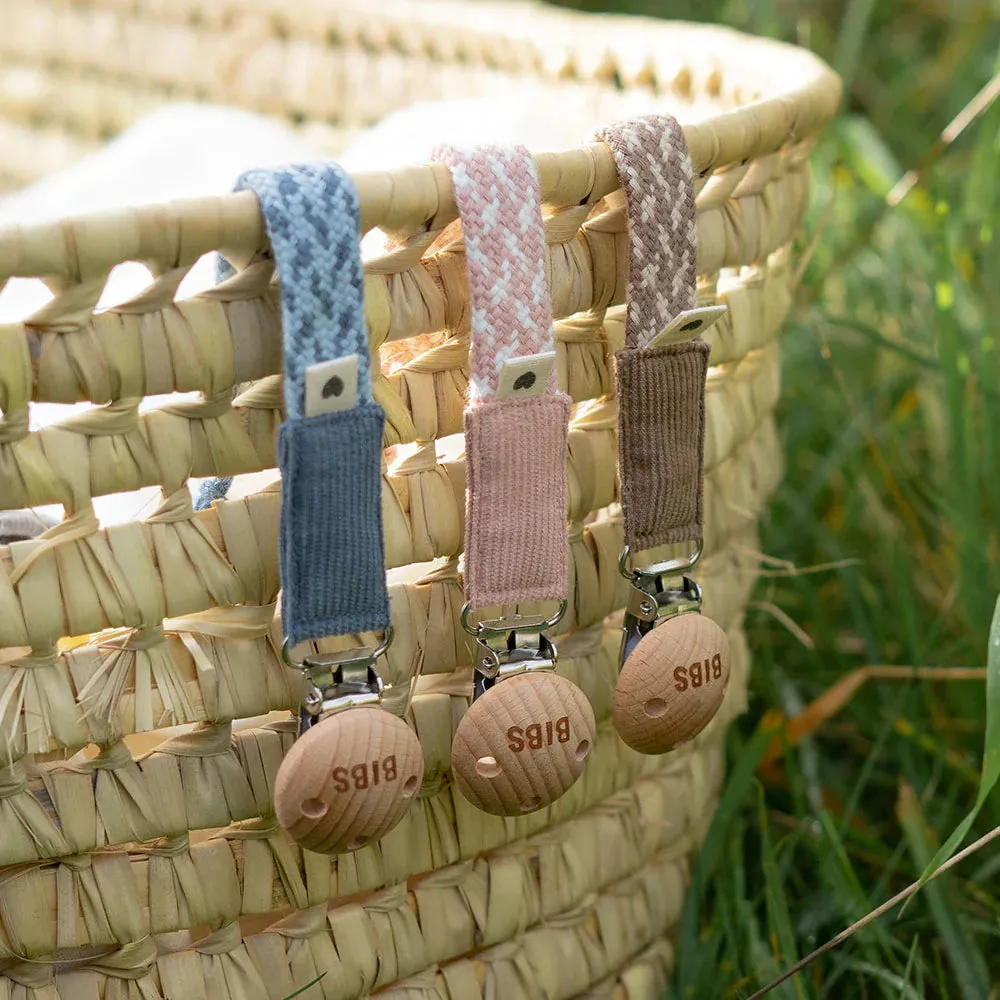 Bibs Pacifier Clip - Sand/Ivory