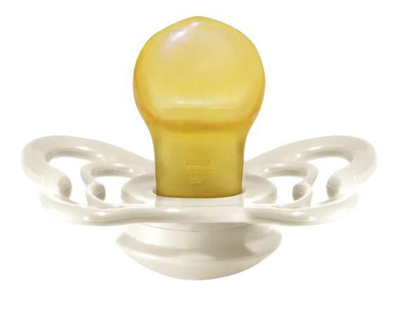 BIBS Pacifier COUTURE Latex 2 PK Ivory / Blush (Min. of 2 PK, multiples of 2 PK)