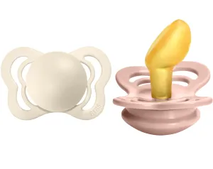 BIBS Pacifier COUTURE Latex 2 PK Ivory / Blush (Min. of 2 PK, multiples of 2 PK)