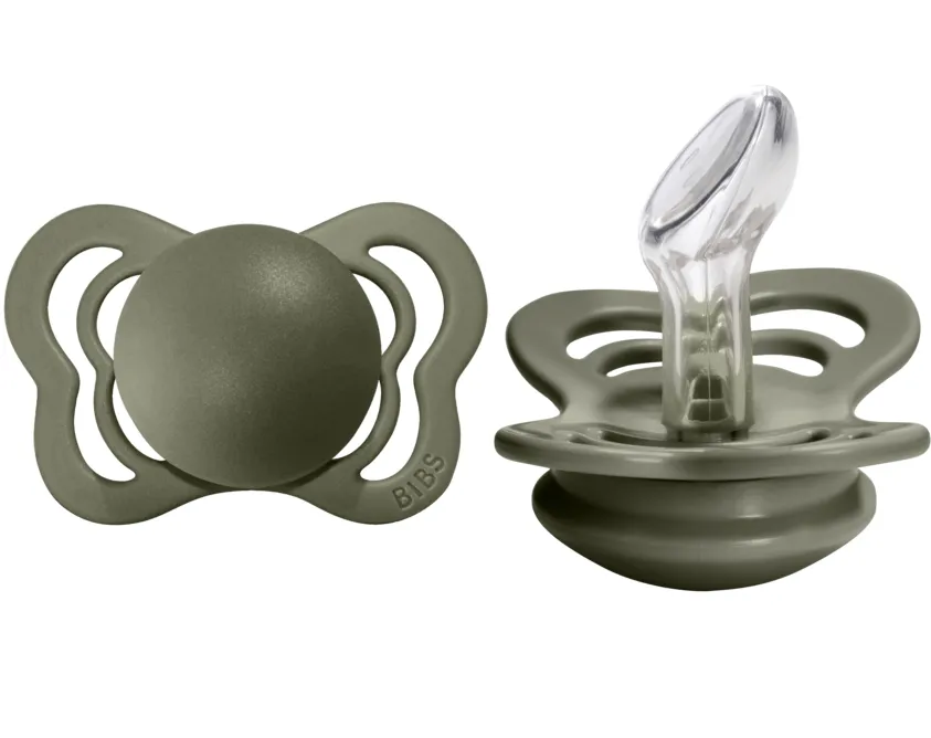 BIBS Pacifier COUTURE Silicone 2 PK Hunter Green (Min. of 2 PK, multiples of 2 PK)