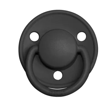 BIBS Pacifier De Lux Latex 2 PK Black (Min. of 2 PK, multiples of 2 PK)
