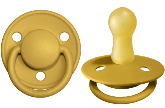 BIBS Pacifier De Lux Latex 2 PK Mustard (Min. of 2 PK, multiples of 2 PK)