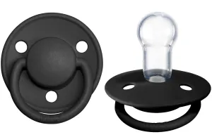 BIBS Pacifier De Lux Silicone 2 PK Black ONE SIZE (Min. of 2 PK, multiples of 2 PK)