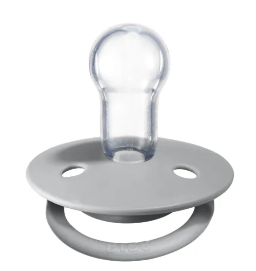 BIBS Pacifier De Lux Silicone 2 PK Cloud / Black ONE SIZE (Min. of 2 PK, multiples of 2 PK)