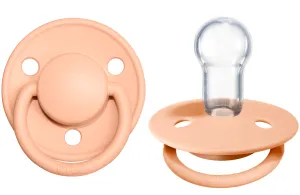 BIBS Pacifier De Lux Silicone 2 PK Peach Sunset ONE SIZE (Min. of 2 PK, multiples of 2 PK)