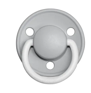 BIBS Pacifier De Lux Silicone 2 PK Sage GLOW / Cloud GLOW ONE SIZE (Min. of 1 PK, multiples of  PK)