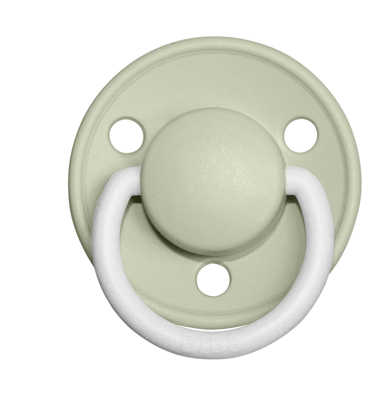BIBS Pacifier De Lux Silicone 2 PK Sage GLOW / Cloud GLOW ONE SIZE (Min. of 1 PK, multiples of  PK)