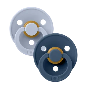 Bibs Pacifier - Dusty Blue and Steel Blue - 2 Pack