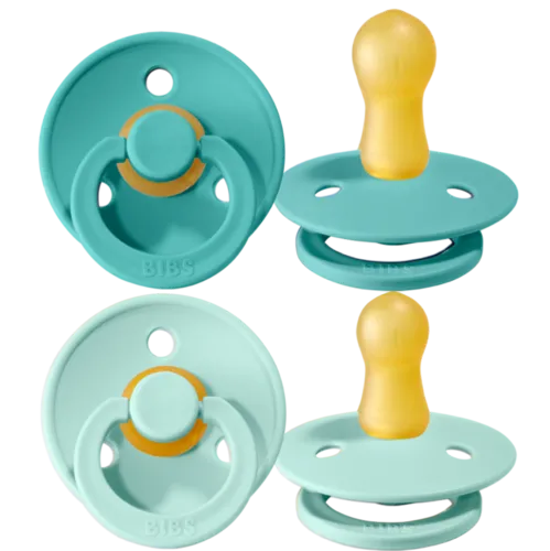 Bibs Pacifier - Mint and Turquoise - 2 Pack