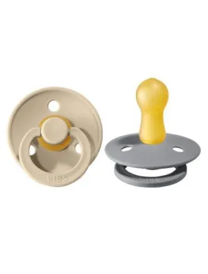 BIBS Pacifier Original COLOUR Latex 2 PK Sand / Cloud (Min. of 2 PK, multiples of 2 PK)