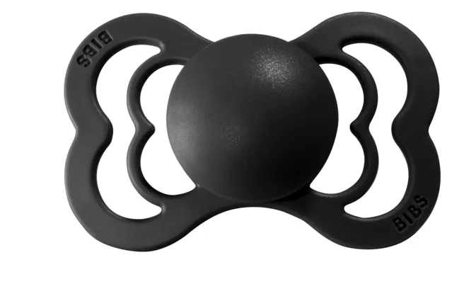 BIBS Pacifier SUPREME Latex 2 PK Black (Min. of 2 PK, multiples of 2 PK)