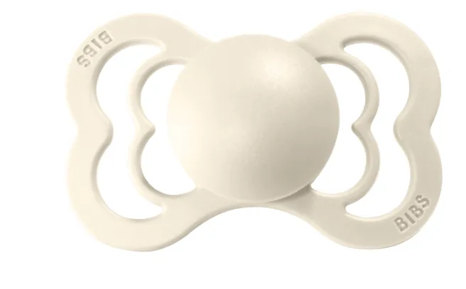 BIBS Pacifier SUPREME Latex 2 PK Ivory / Sage (Min. of 2 PK, multiples of 2 PK)