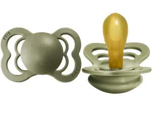BIBS Pacifier SUPREME Latex 2 PK Olive (Min. of 2 PK, multiples of 2 PK)