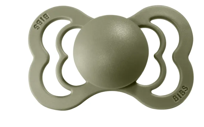 BIBS Pacifier SUPREME Latex 2 PK Olive (Min. of 2 PK, multiples of 2 PK)