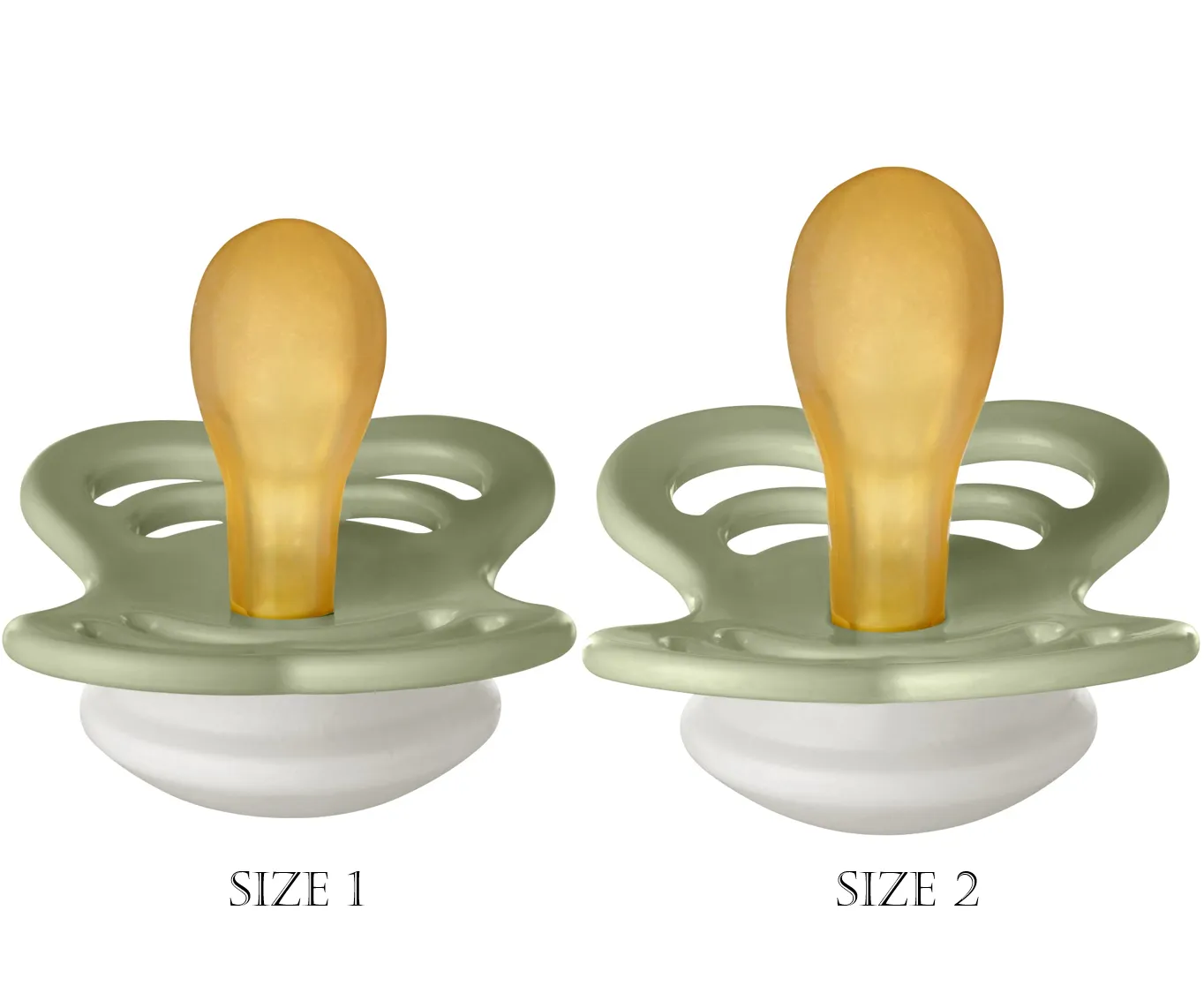 BIBS Pacifier Supreme Latex 2 PK Sage GLOW / Cloud GLOW (Min. of 2 PK, multiples of 2 PK)