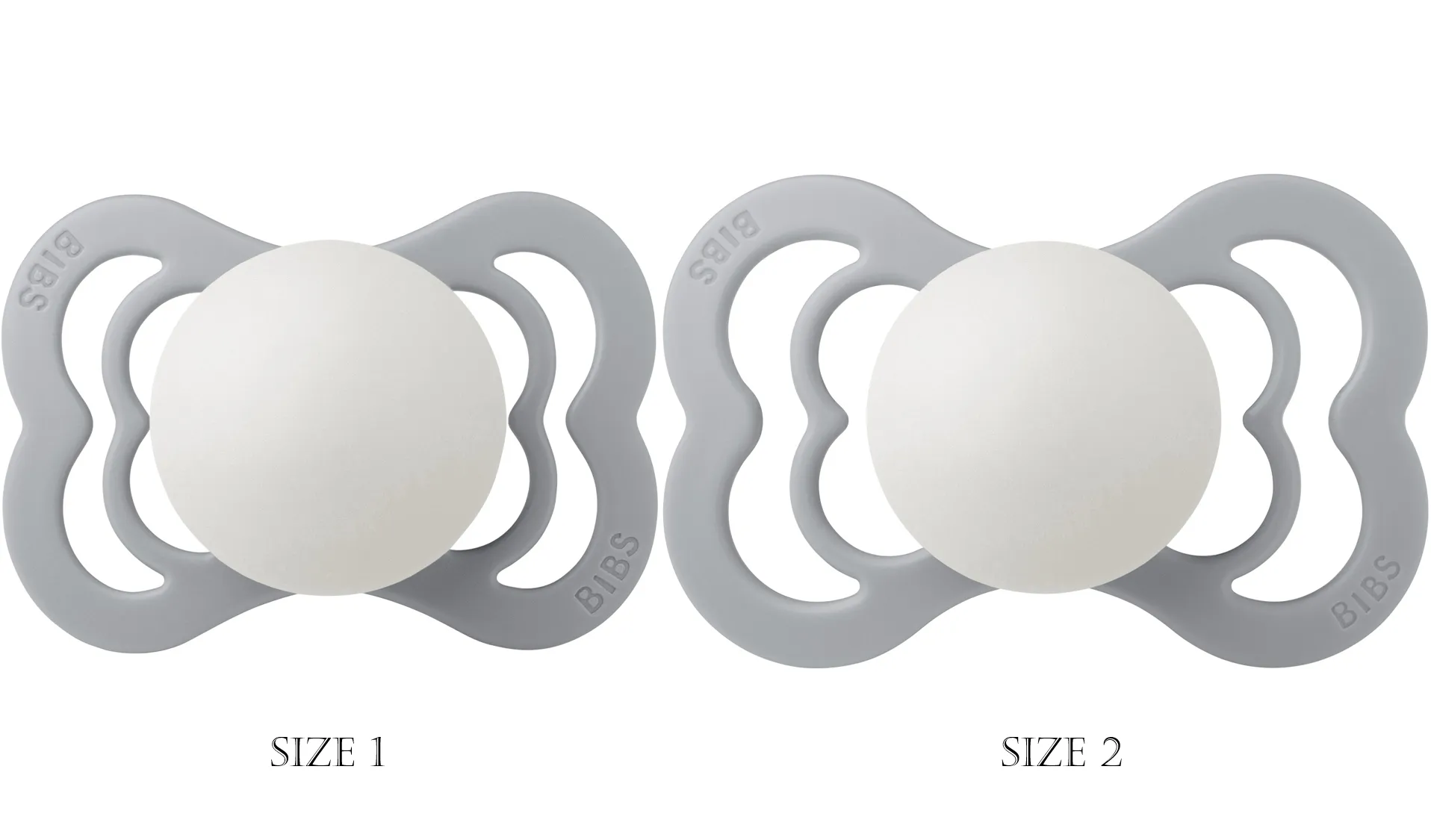BIBS Pacifier Supreme Latex 2 PK Sage GLOW / Cloud GLOW (Min. of 2 PK, multiples of 2 PK)