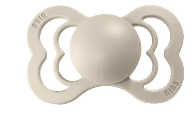 BIBS Pacifier SUPREME Latex 2 PK Vanilla / Dark Oak (Min. of 2 PK, multiples of 2 PK)
