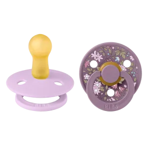 BIBS X Liberty Latex Pacifier 2-Pack (Chamomile Lawn Violet Sky Mix)