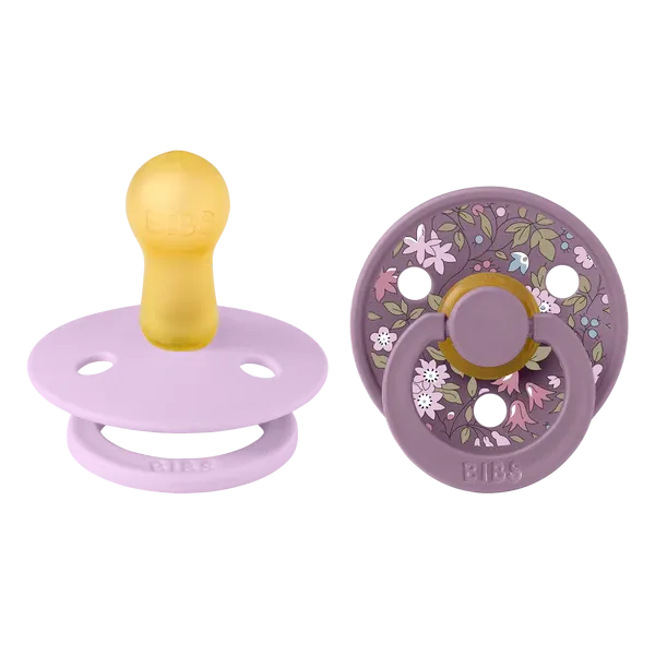 BIBS X Liberty Latex Pacifier 2-Pack (Chamomile Lawn Violet Sky Mix)