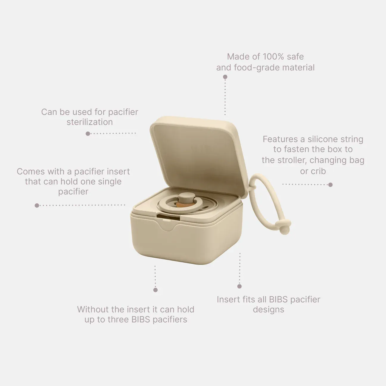 BIBS x LIBERTY Pacifier Box Eloise - Blush