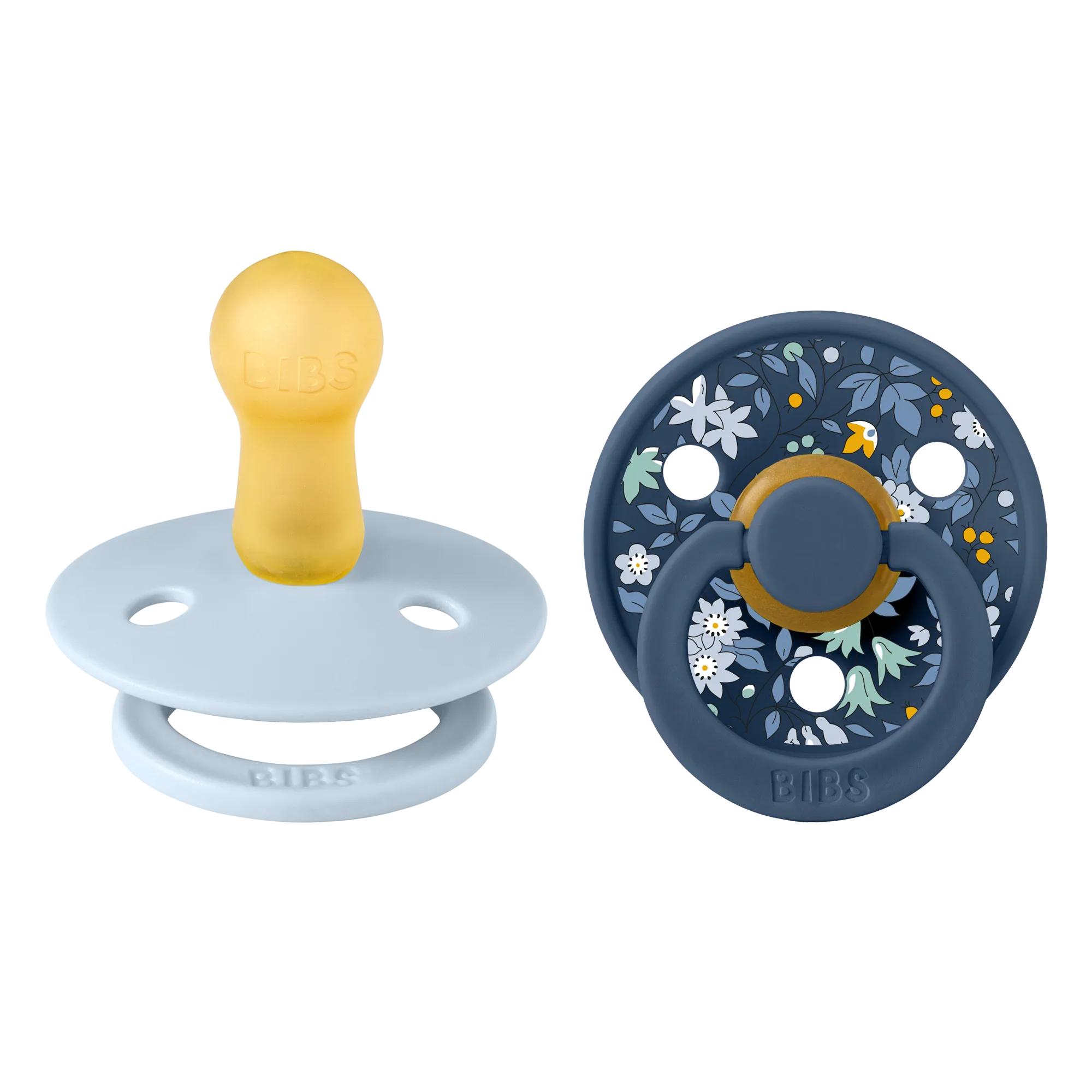 BIBS x Liberty Pacifier Original COLOUR Latex 2 PK Chamomile Lawn Baby Blue Mix (Min. of 2 PK, multiples of 2 PK)