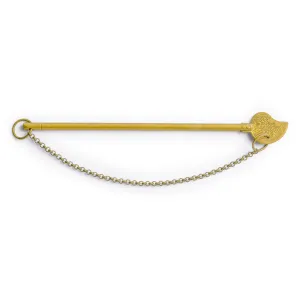 Bird Tail Brass Key with Chain 5.8" - Set of 2