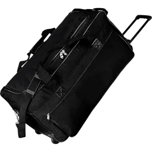 Black Duffle Bag with Wheels / 25"L x 13"H x 11"D