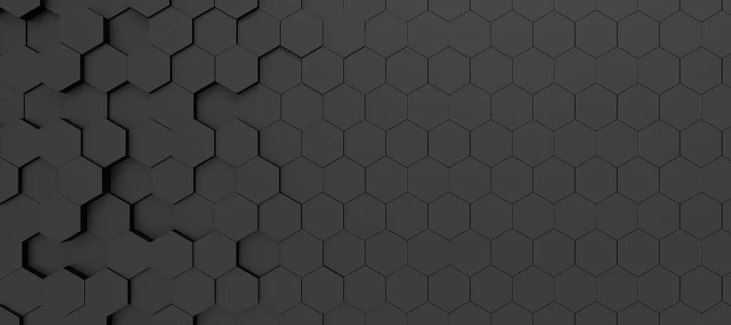 Black Hexagons 3D Wallpaper Mural
