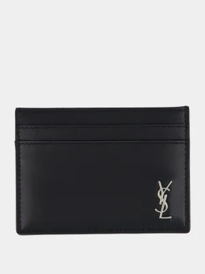 Black Tiny Cassandre Leather Card Case