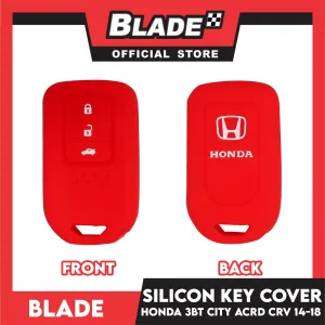 Blade Key Silicone Case Honda 3 Button City 14-18 (Red/Black)