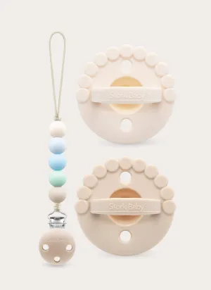 Blossom Bloom Set in Latte/Multi Blue