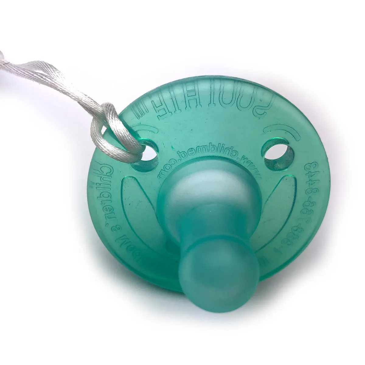 Blue & Green Elephants Silicone Pacifier Clip 2pk