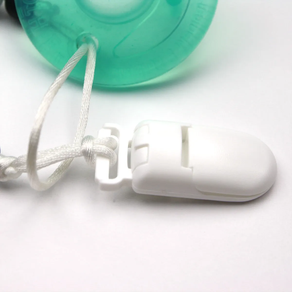 Blue & Green Elephants Silicone Pacifier Clip 2pk