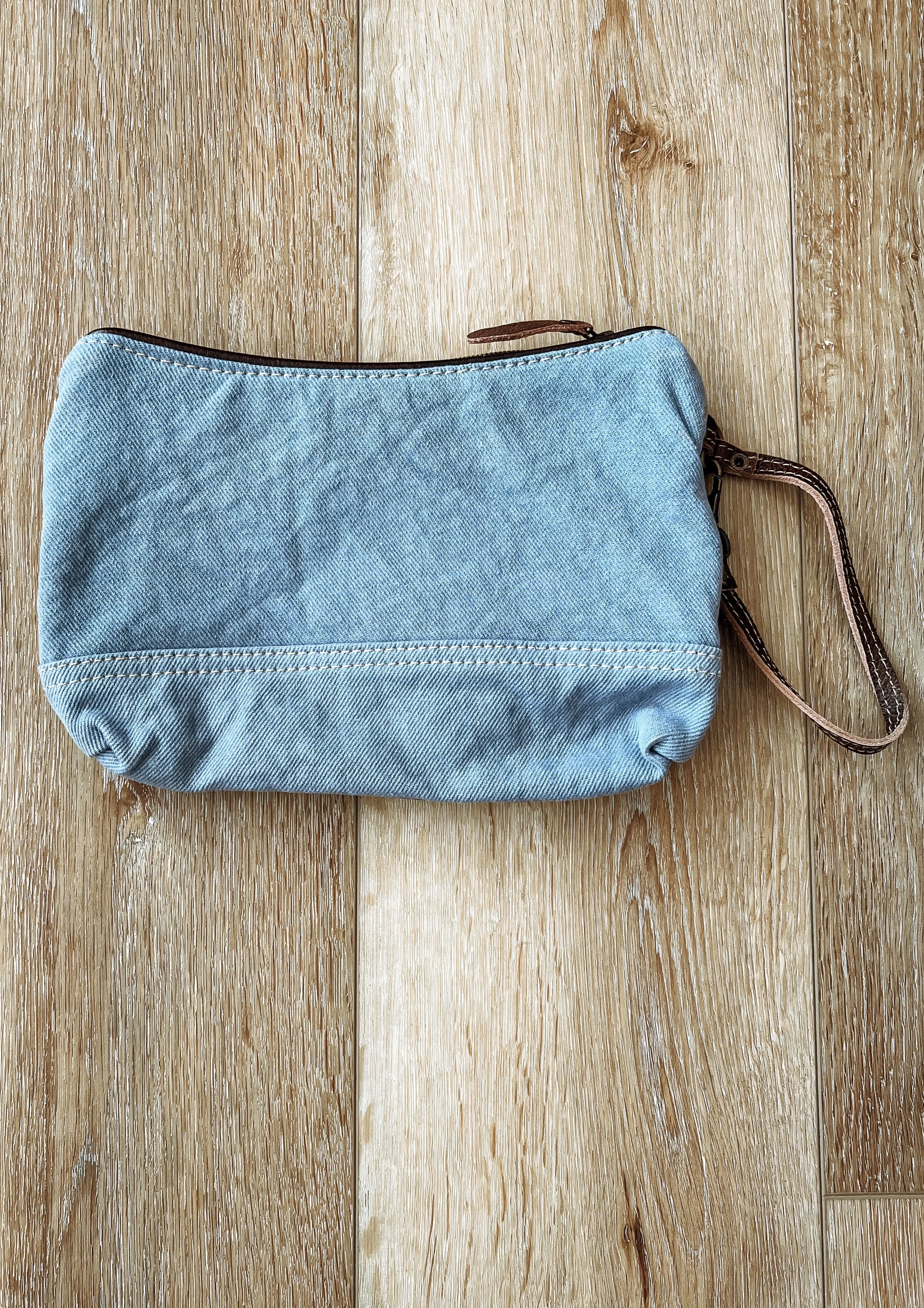 Blue Chevron Myra Pouch