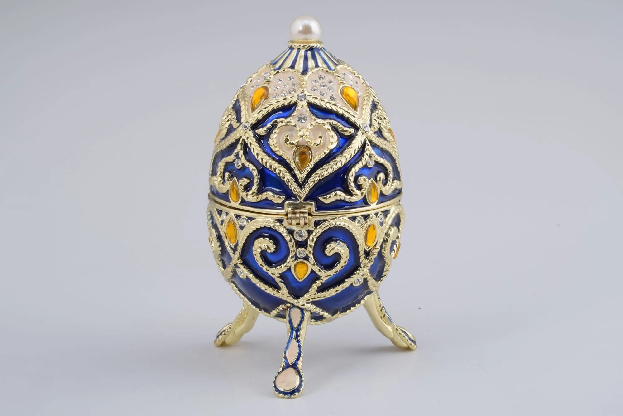 Blue Faberge Music Playing Egg