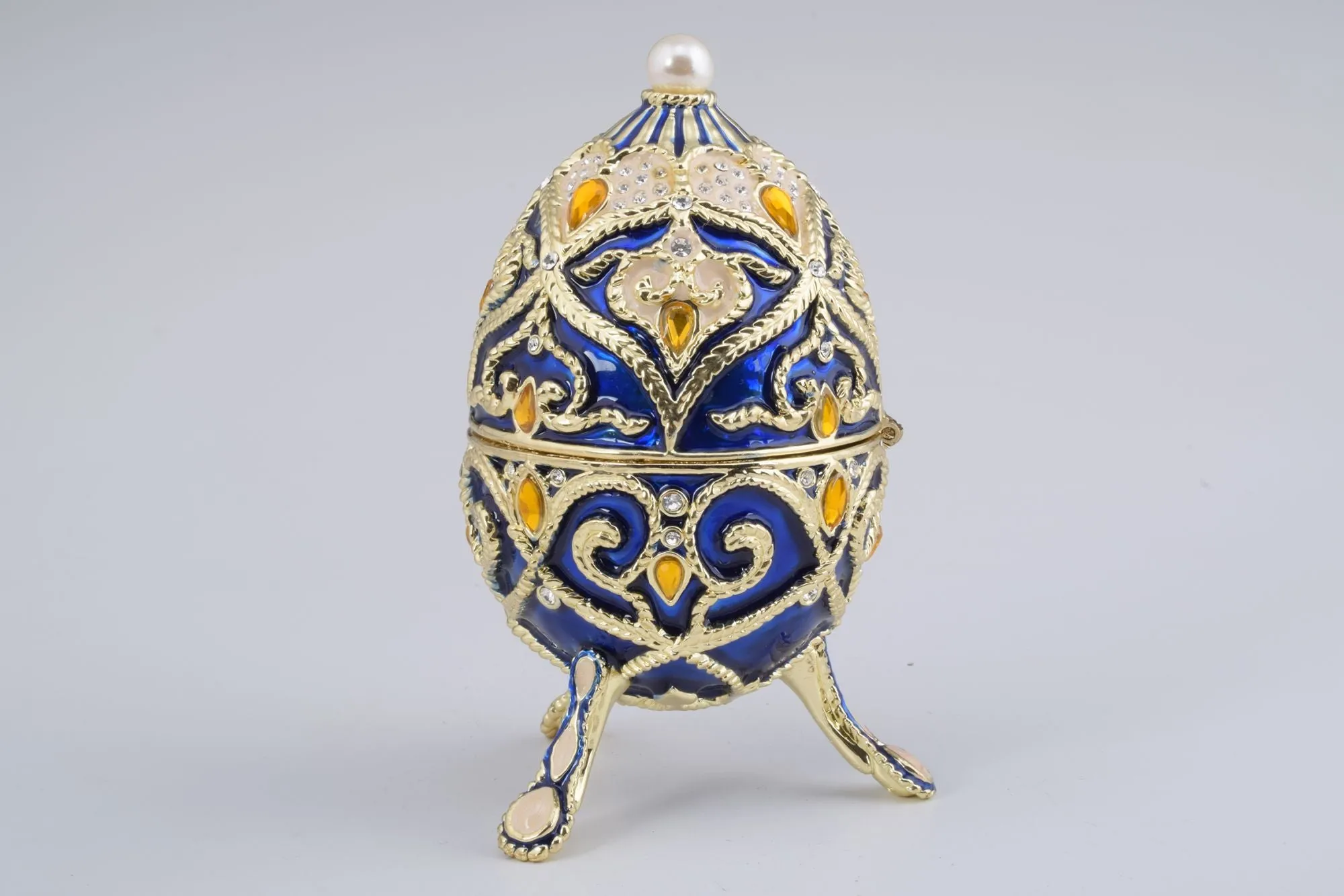 Blue Faberge Music Playing Egg
