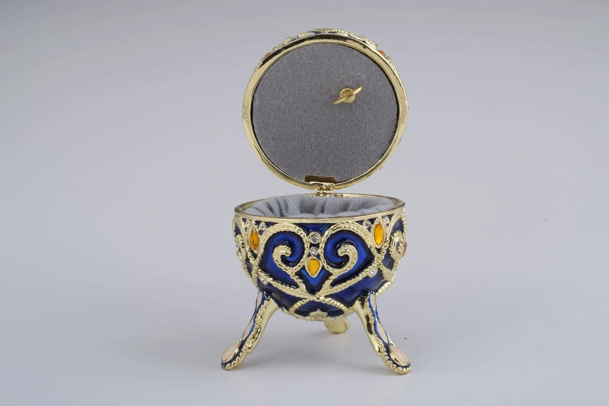 Blue Faberge Music Playing Egg