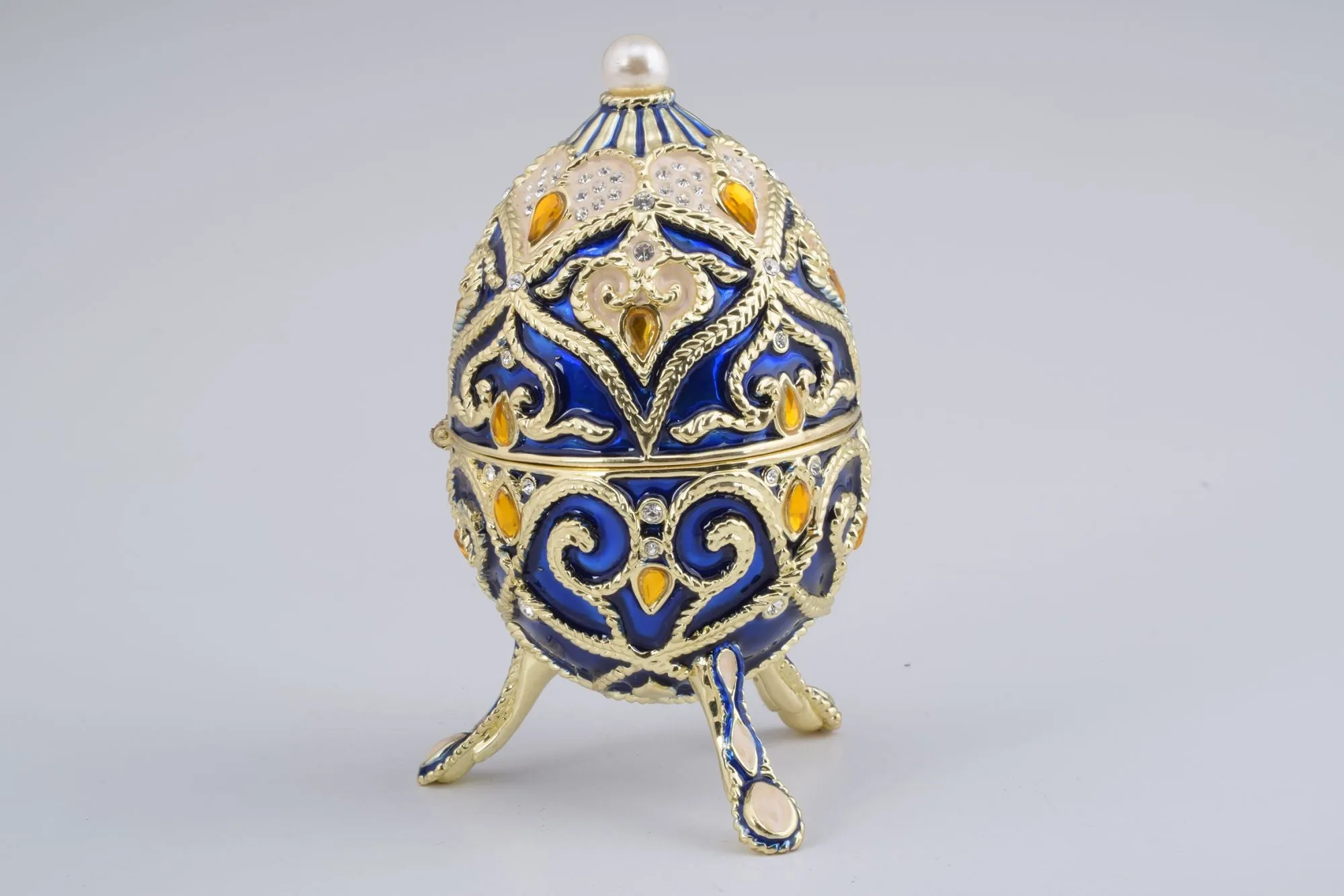 Blue Faberge Music Playing Egg