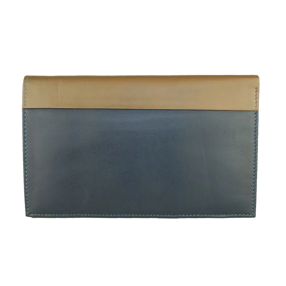 Blue Leather Men Wallet