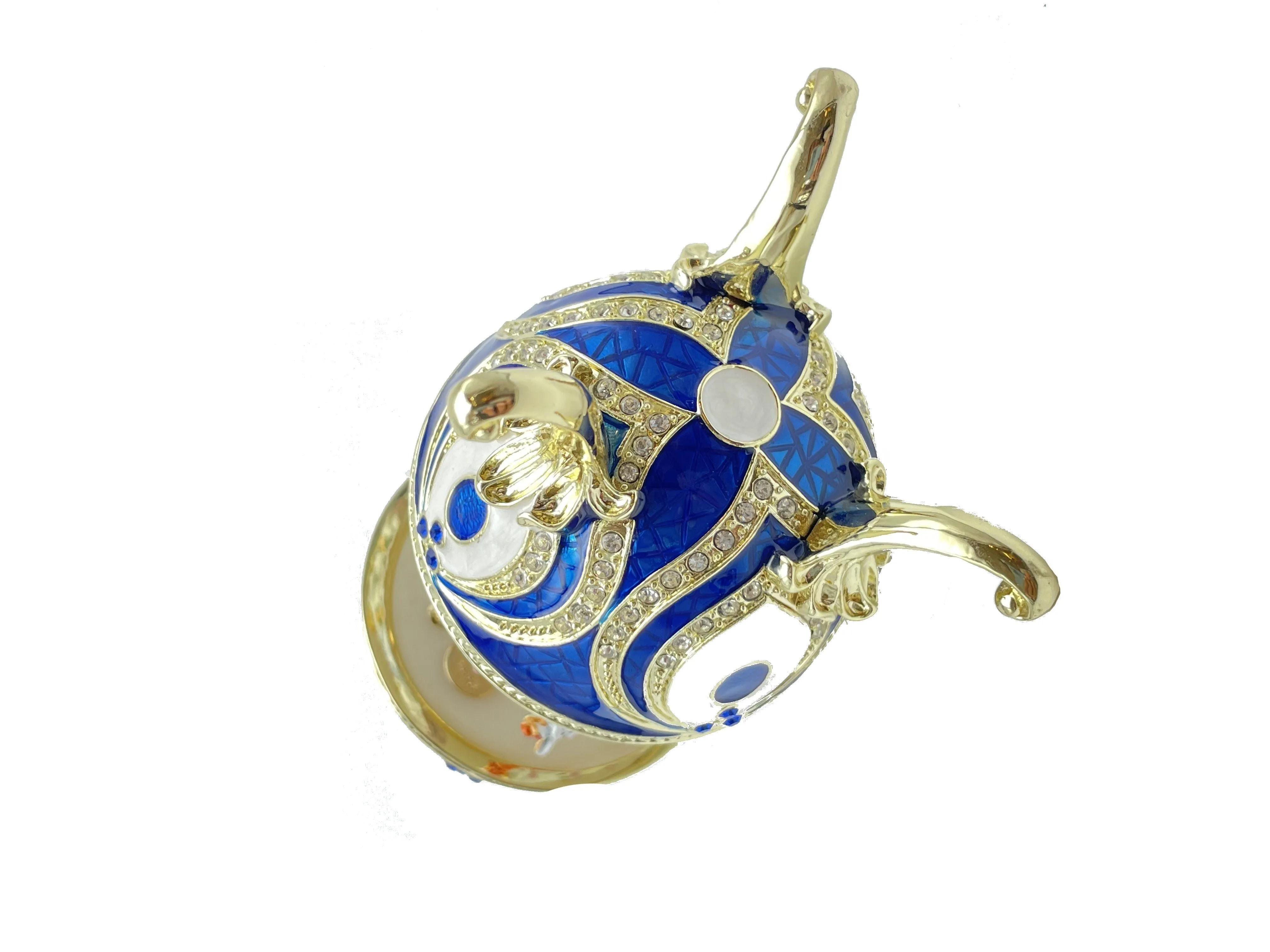 Blue Musical Carousel with Royal Horses