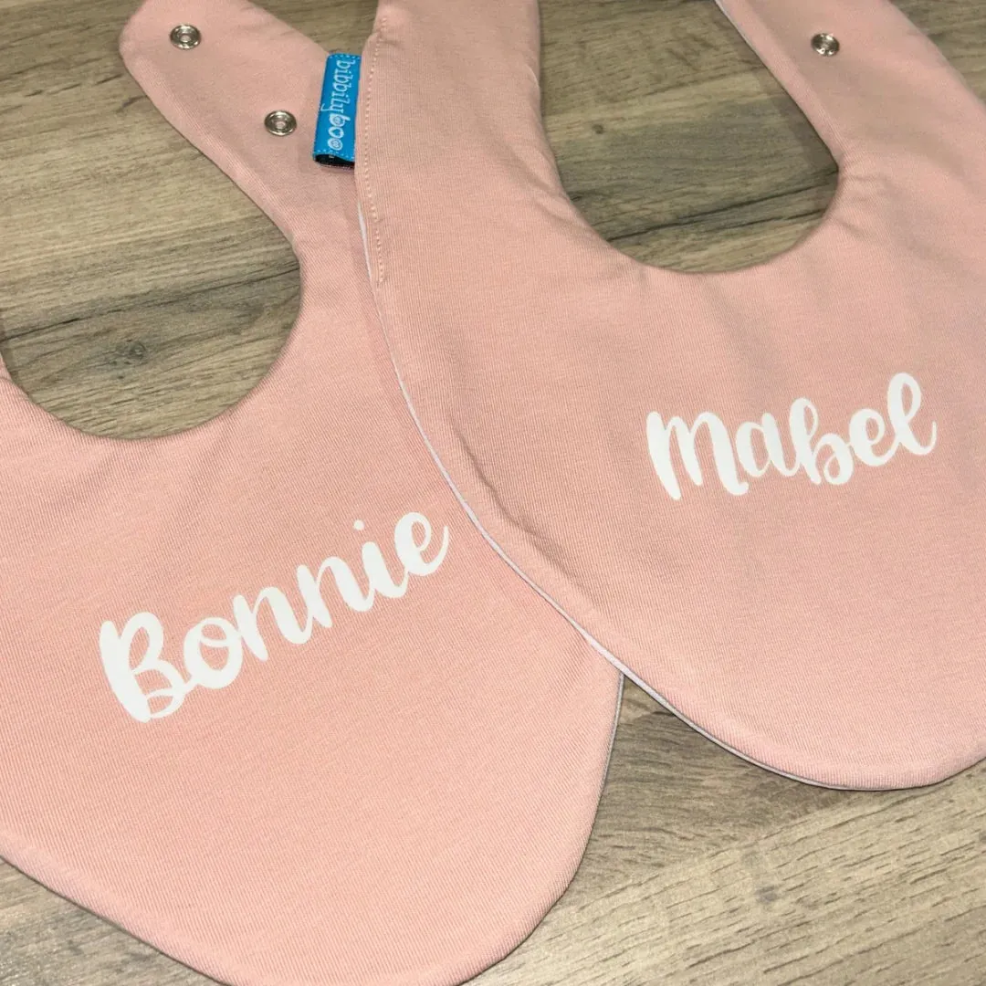 Blush Pink Waterproof Dribble Bib