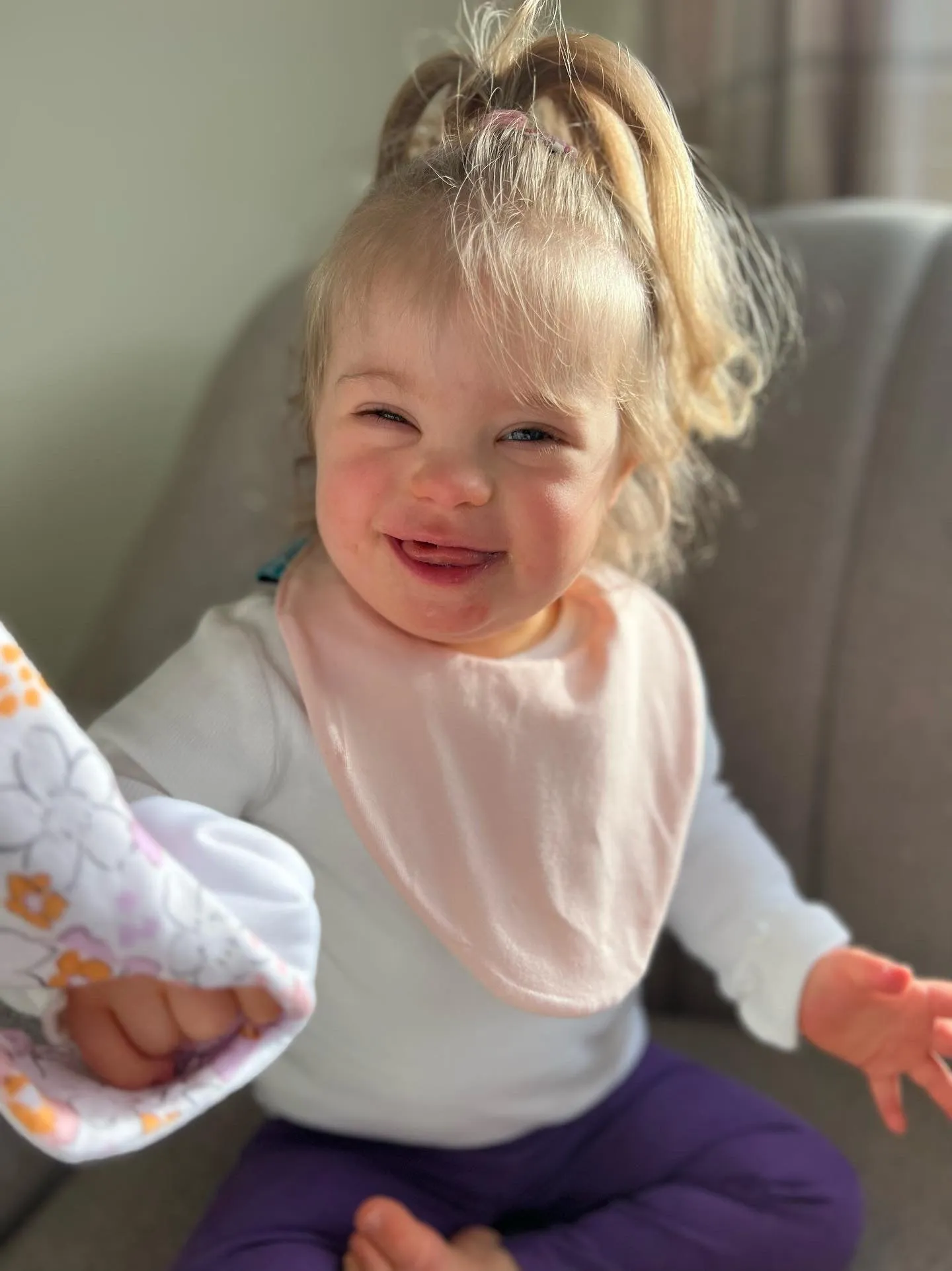 Blush Pink Waterproof Dribble Bib