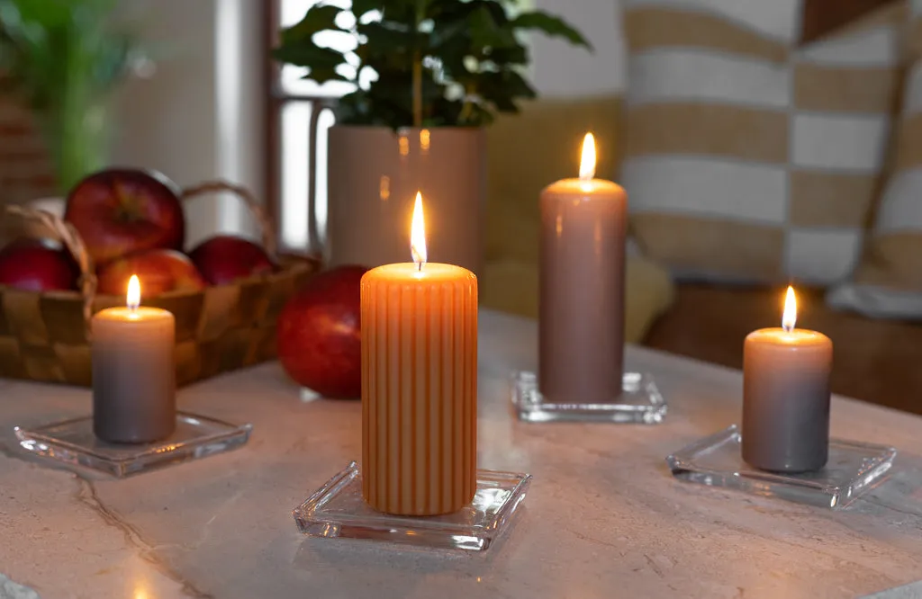 Bolsius Glass Square Candle Plate - 100/100mm