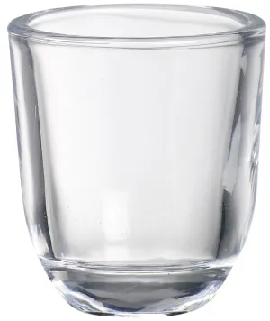 Bolsius Oval Glass Votive Candle Holder, 80/58mm