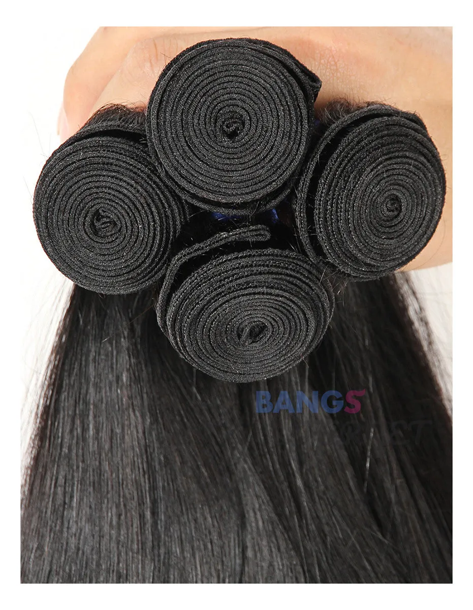 Brazilian Virgin Hair 3 Bundles With Closure Straight
