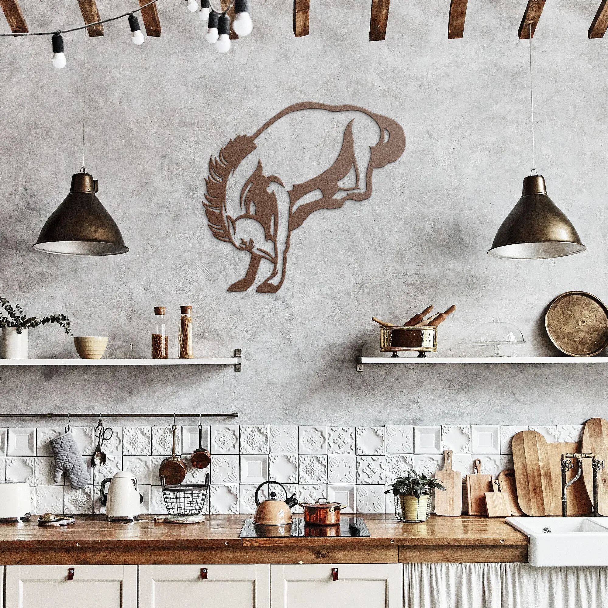 Bronco 03 Mascot Steel Wall Art