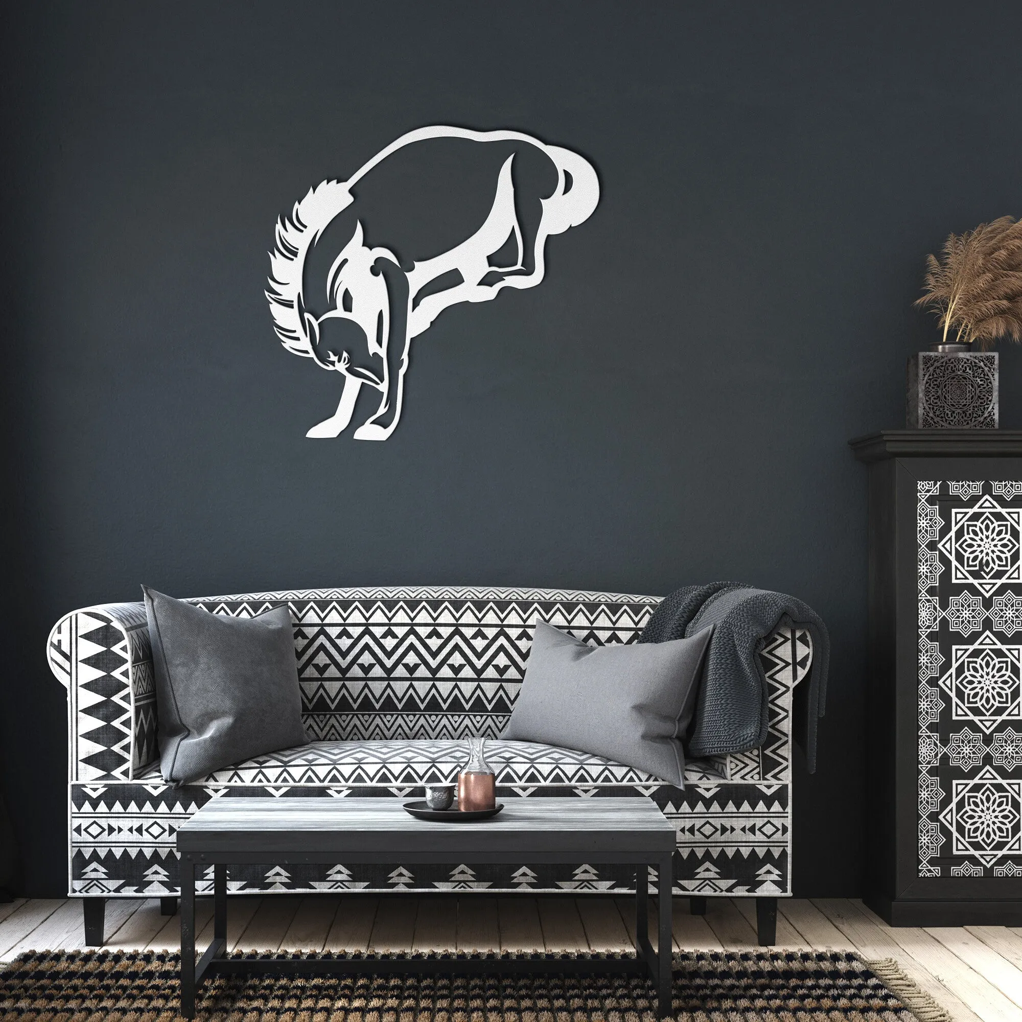 Bronco 03 Mascot Steel Wall Art