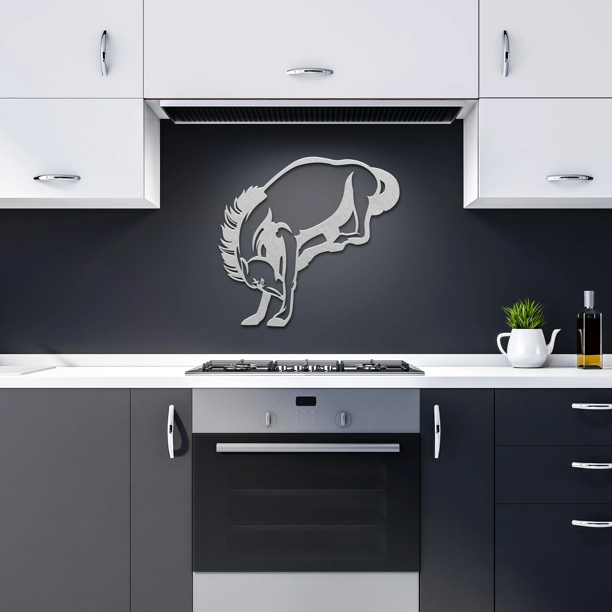 Bronco 03 Mascot Steel Wall Art